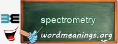 WordMeaning blackboard for spectrometry